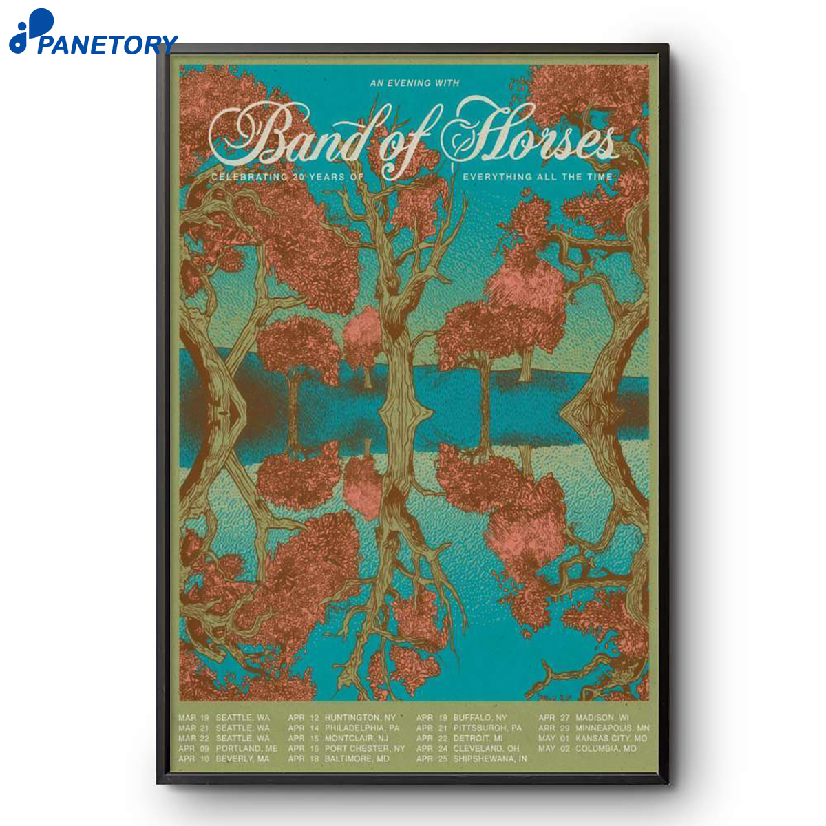 Band Of Horses 20Th Anniversary Tour 2026 Poster 2 Band Of Horses 20Th Anniversary Tour 2026 Poster