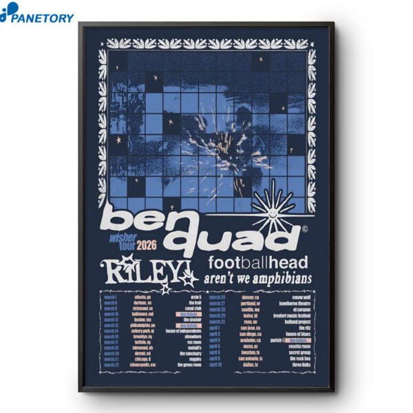 Ben Quad Tour Winter 2026 Poster