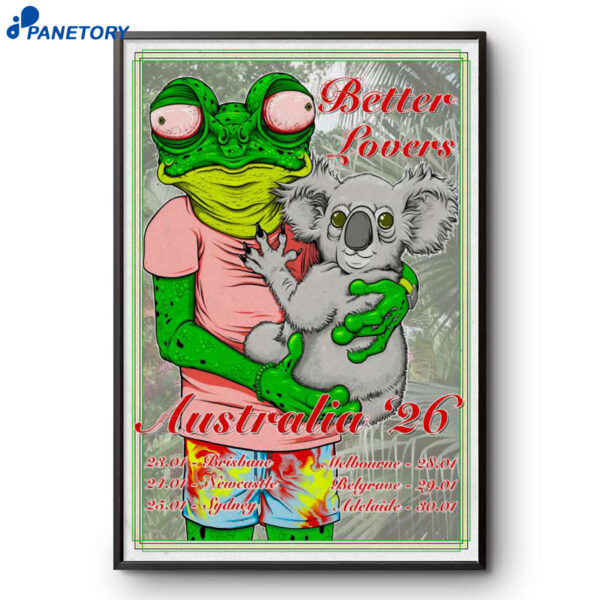 Better Lovers Australia Tour 2026 Poster