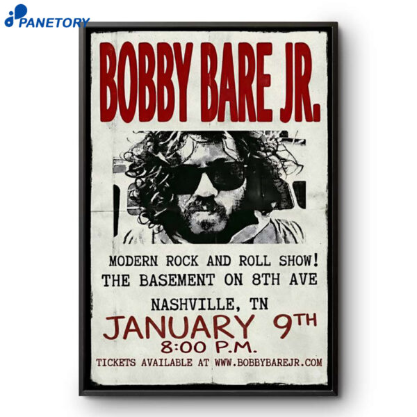 Bobby Bare Jr. Nashville TN Jan 9 2025 Poster