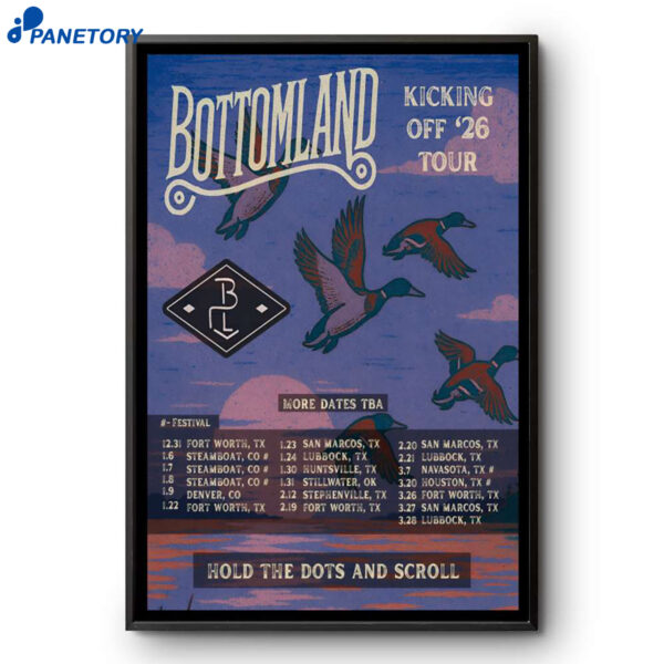 Bottomland Kicking Off Tour 2026 Poster