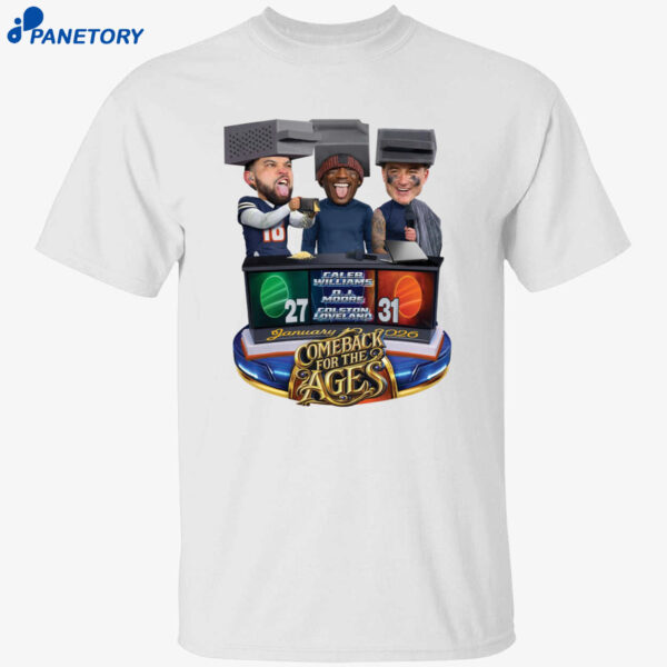 Caleb Williams Colston Loveland Dj Moore Comeback For The Ages Shirt