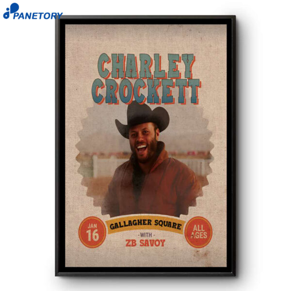Charley Crockett Petco Park San Diego CA Jan 16 2026 Poster