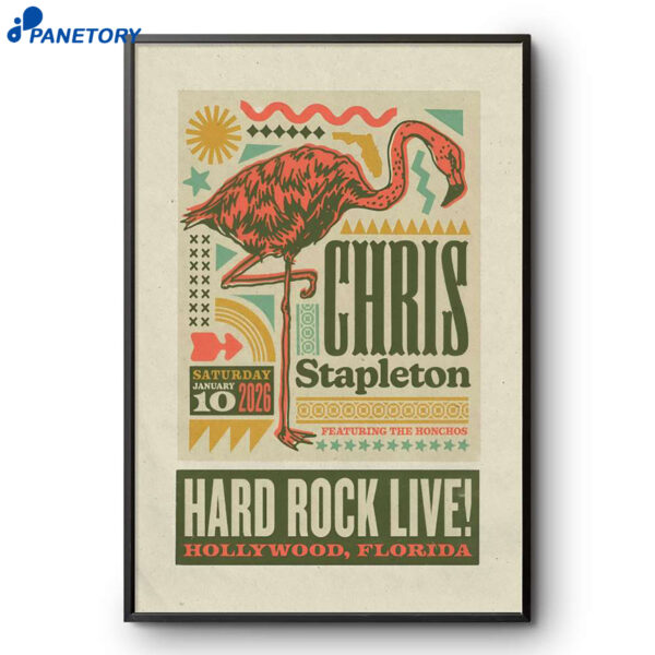 Chris Stapleton Hollywood FL Jan 10 2026 Poster