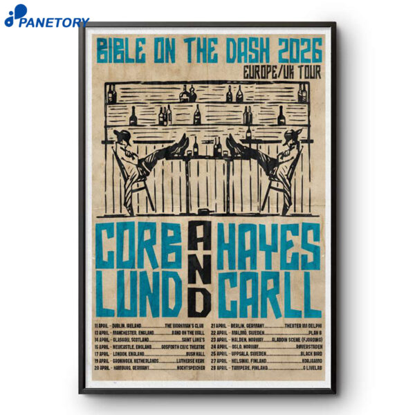 Corb Lund And Hayes Carll Europe-UK Tour 2026 Poster