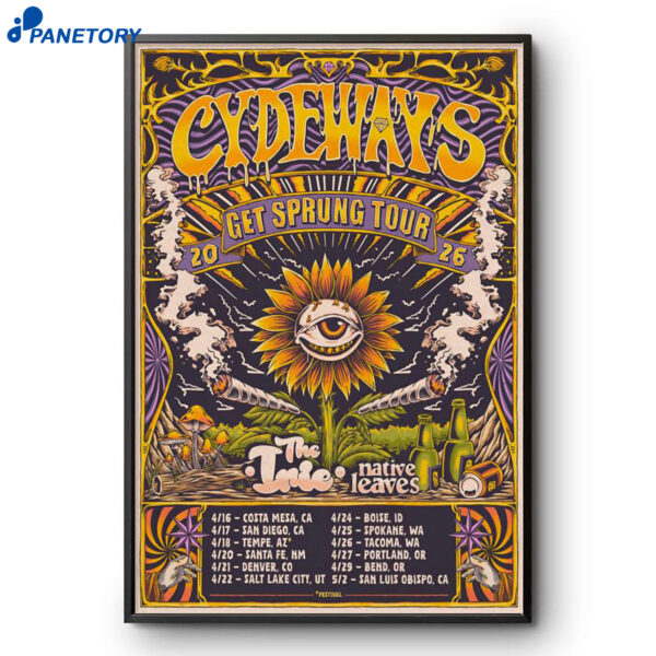 Cydeways Get Sprung Tour 2026 Poster