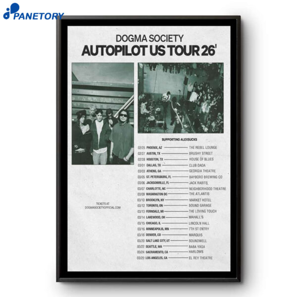 Dogma Society Autopilot US Tour 2026 Poster