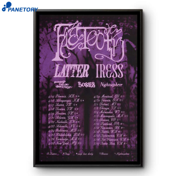 Faetooth US And Canada Tour 2026 Poster
