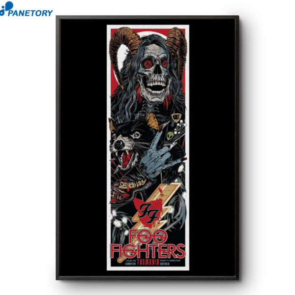 Foo Fighters Launceston 24 Jan 2026 Tour Poster