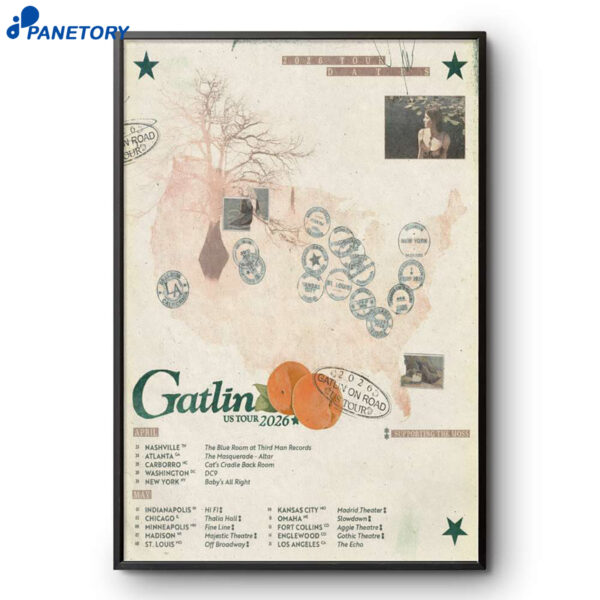 Gatlin US Shows 2026 Poster