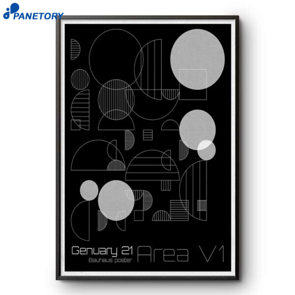 Genuary Bauhaus Area V1 21 2026 Poster