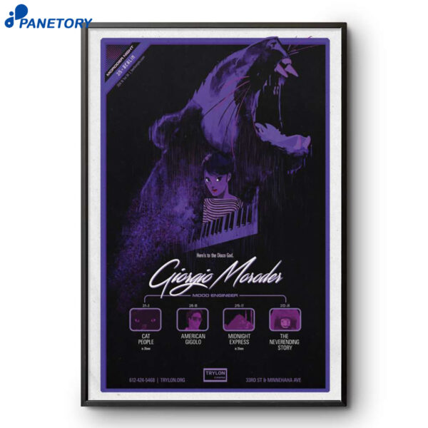 Giorgio Moroder Mood Engineer Trylon Cinema 2026 Poster