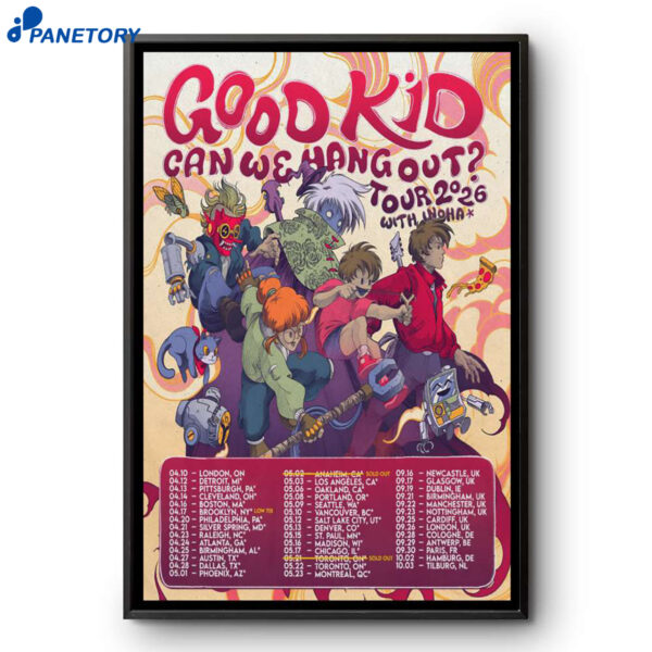 Good Kid Tour Can We Hang Out 2026 Poster