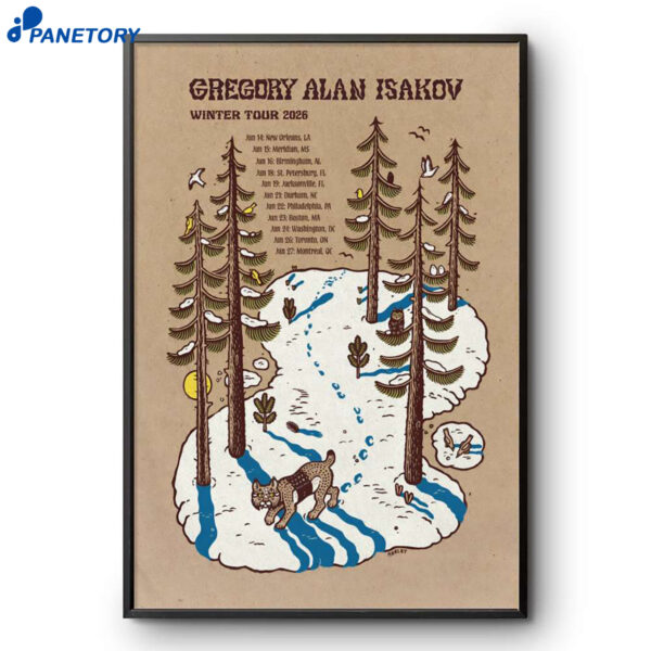 Gregory Alan Isakov Winter Tour 2026 Poster