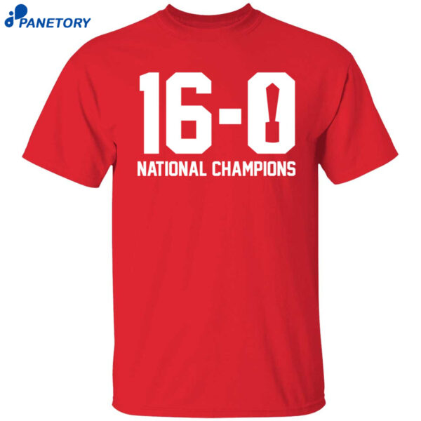 Indiana Hoosiers 16-0 National Champions Shirt
