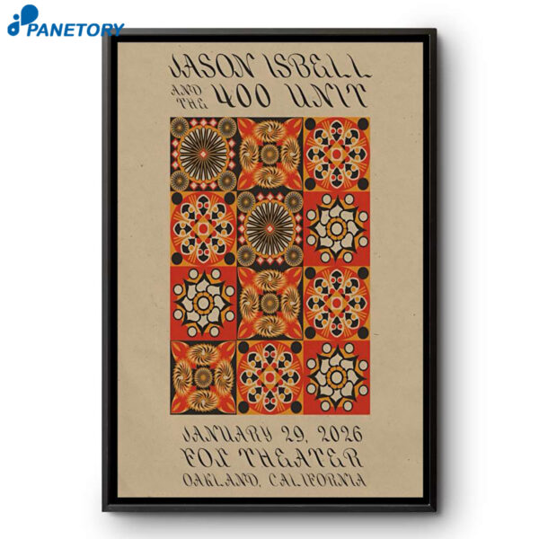 Jason Isbell And The 400 Unit Oakland CA Jan 29 2026 Poster
