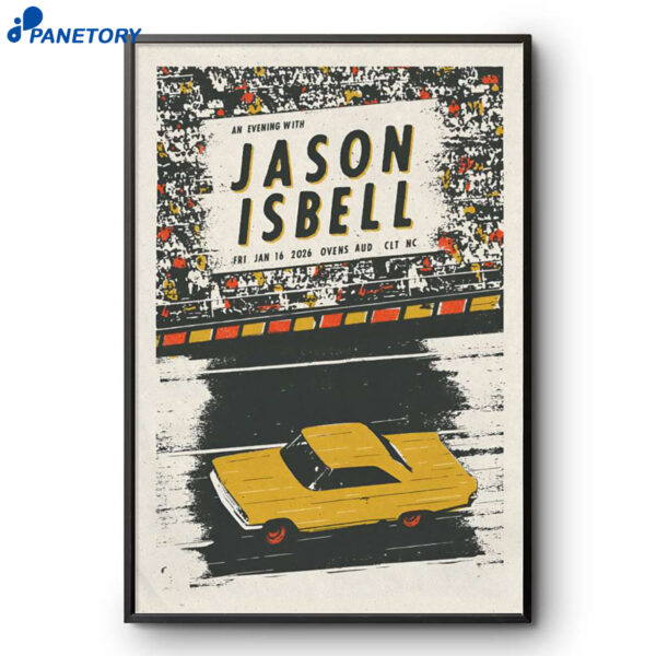 Jason Isbell Charlotte NC Jan 16 2026 Poster