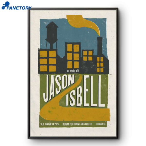 Jason Isbell Durham NC Jan 14 2026 Poster