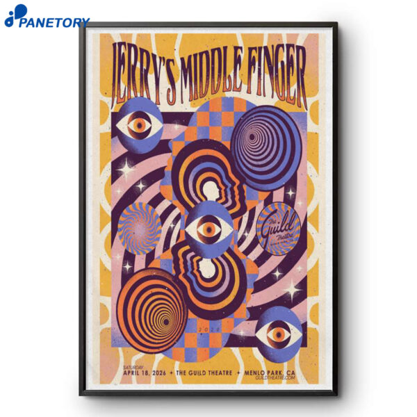 Jerry's Middle Finger Menlo Park Apr 18 2026 Poster