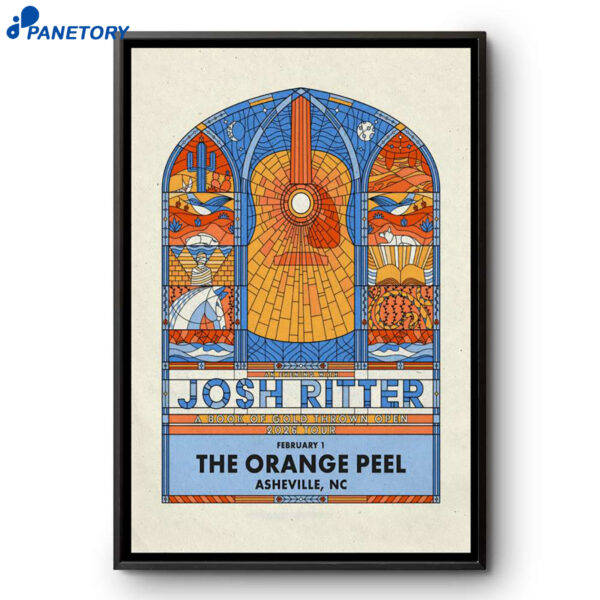 Josh Ritter Tour Asheville NC Feb 1 2026 Poster