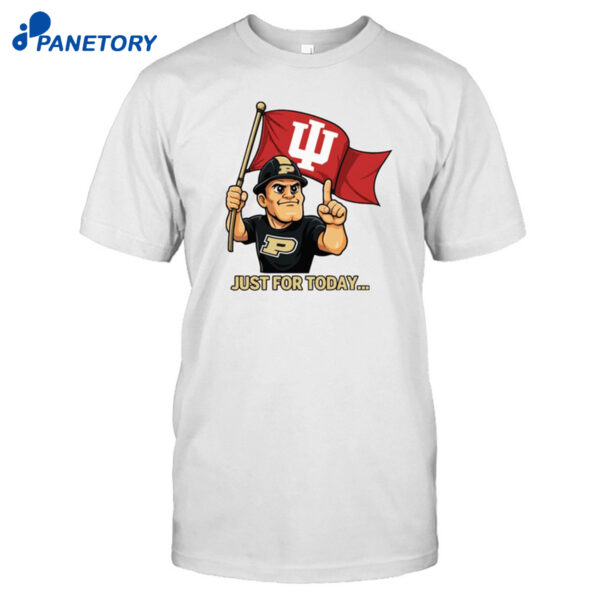 Just For Today Purdue Pete With Flag Shirt