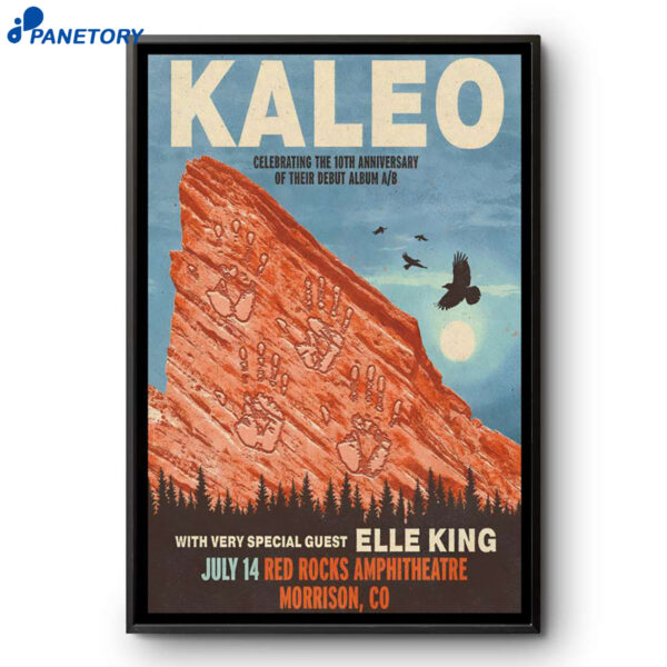 Kaleo Red Rocks Amphitheatre Morrison CO Jul 14 2026 Poster