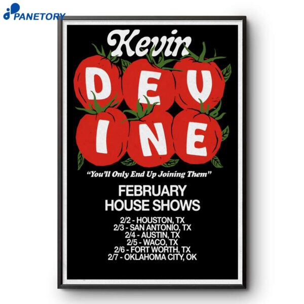 Kevin Devine February House Shows 2026 Poster