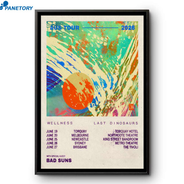 Last Dinosaurs With Bads Suns AUS Tour 2026 Poster