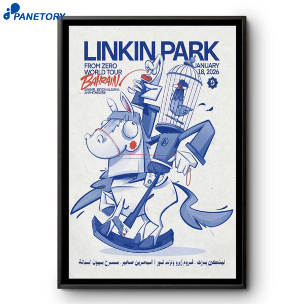 Linkin Park Tour Sakhir Bahrain Jan 18 2026 Poster