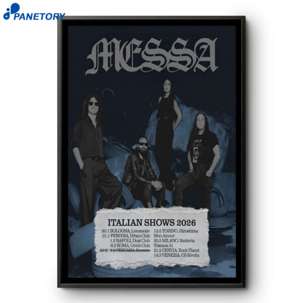 Messa Italian Tour 2026 Poster