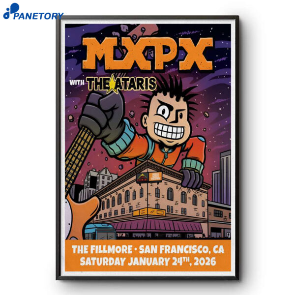 MXPX The Fillmore San Francisco CA Jan 24 2026 Poster