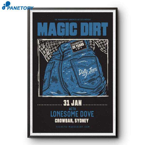 Magic Dirt Crowbar Sydney Jan 31 2026 Poster