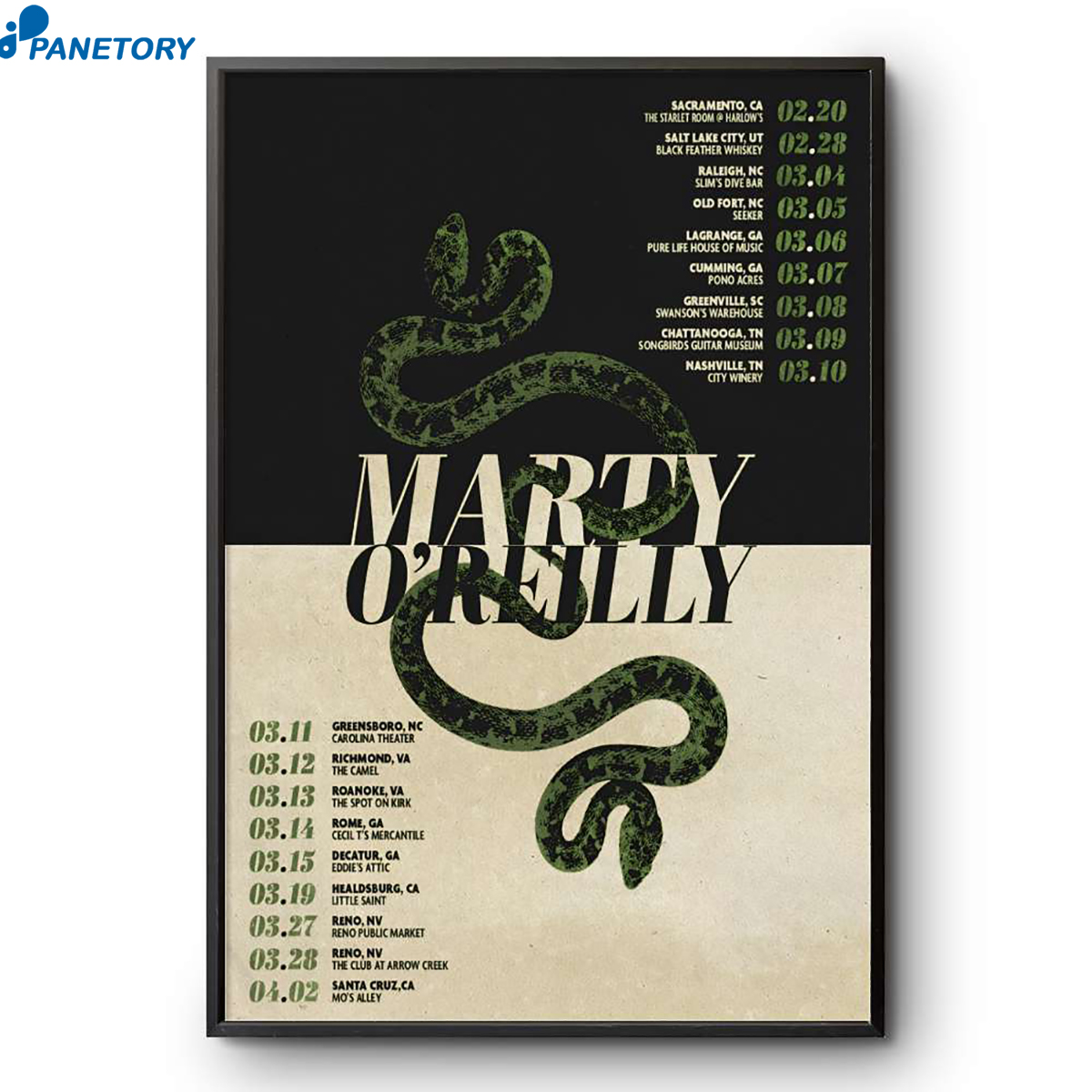 Marty O'Reilly Us Tour 2026 Poster 2 Marty O'Reilly Us Tour 2026 Poster
