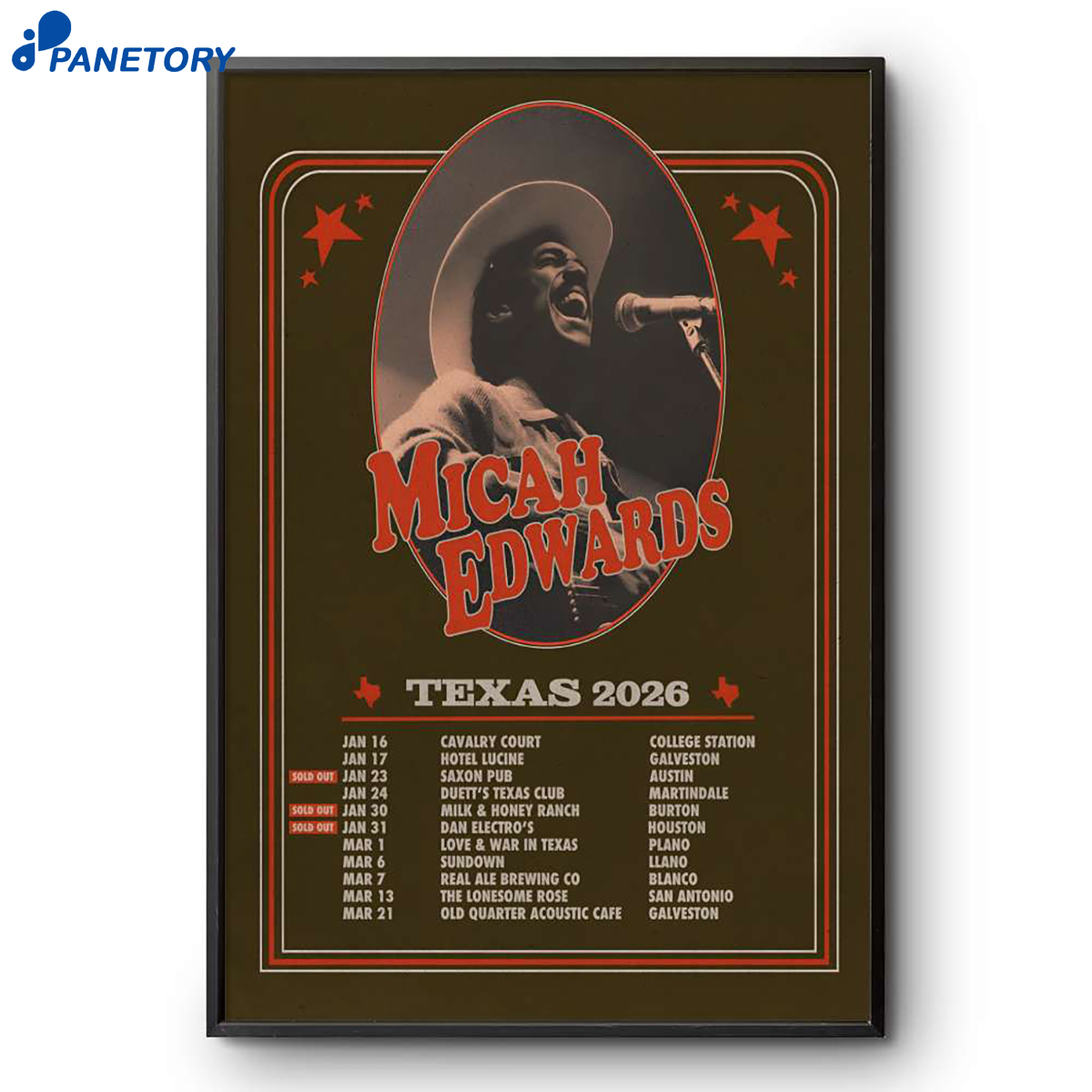Micah Edwards Texas Tour 2026 Poster 2 Micah Edwards Texas Tour 2026 Poster