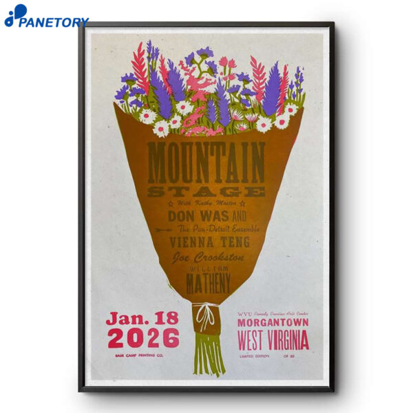Mountain Stage West Virginia Jan 18 2026 Poster