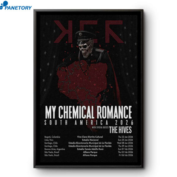 My Chemical Romance South America 2026 Poster