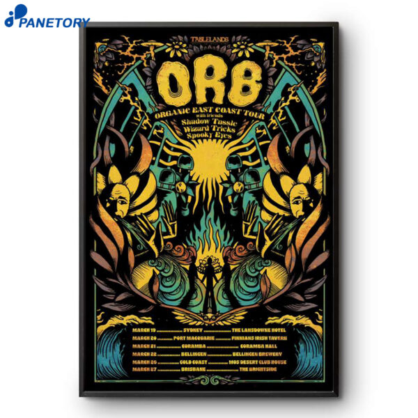 O.R.B Band Organic East Coast Shows 2026 Poster