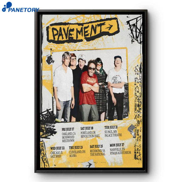 Pavement US Tour July 2026 Poster