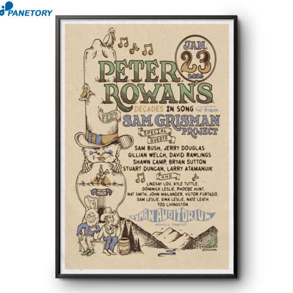 Peter Rowan Nashville Jan 23 2026 Poster