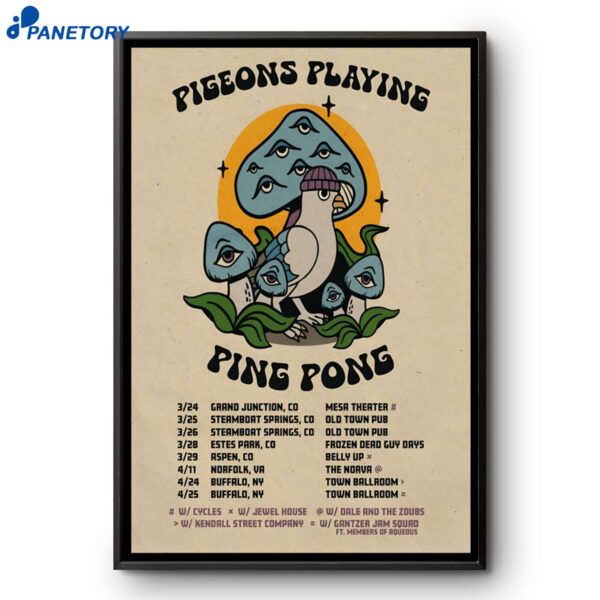 Pigeons Playing Ping Pong Winter And Spring Tour 2026 Poster