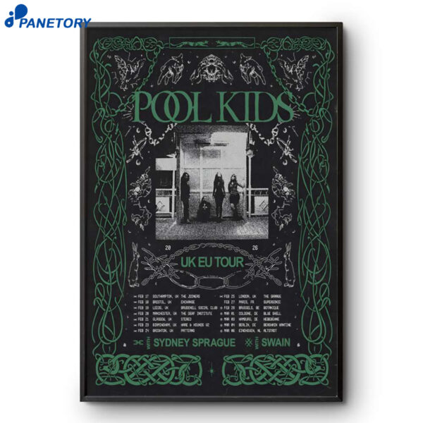 Pool Kids UK EU Shows 2026 Poster