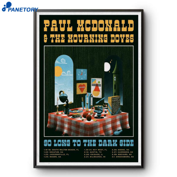 Paul Mcdonald & The Mourning Doves Tour Jan + Feb 2026 Poster