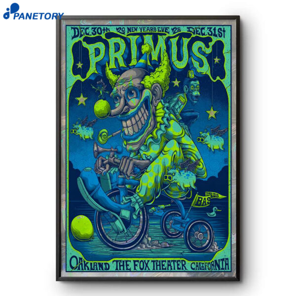 Primus Fox Theater Oakland CA Dec 30-31 2025 Poster