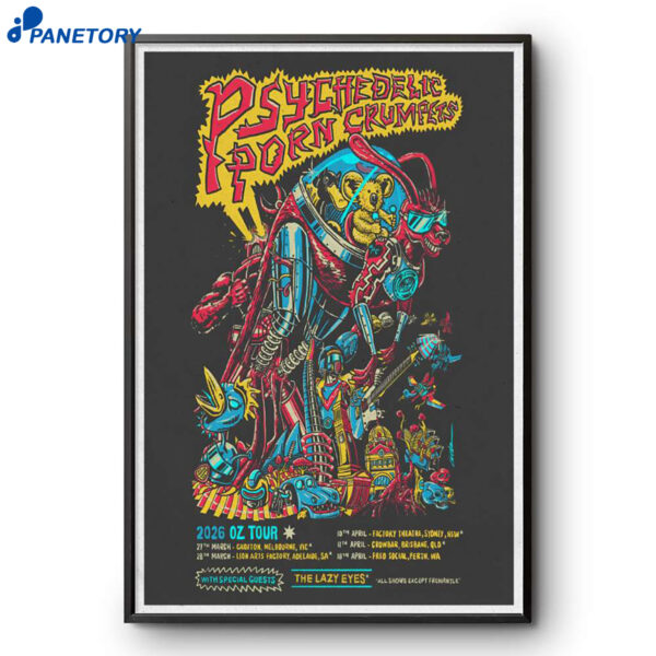 Psychedelic Porn Crumpets OZ Shows 2026 Poster