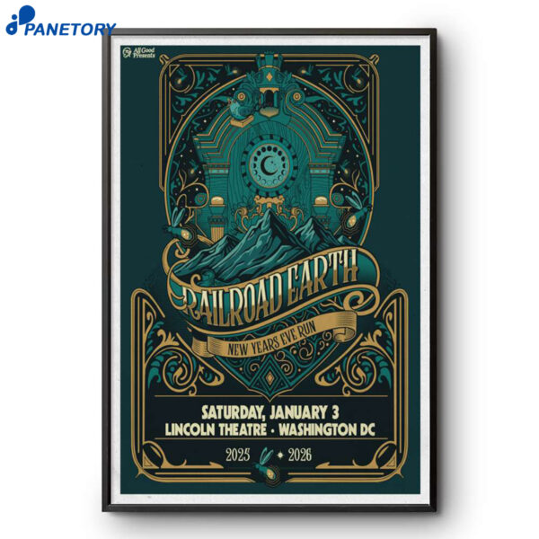 Railroad Earth The Lincoln Theatre Jan 3 2026 Poster