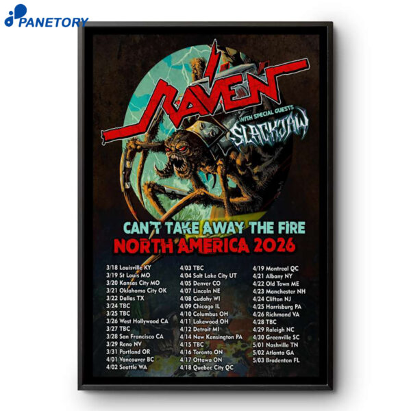 Raven North America Tour 2026 Poster
