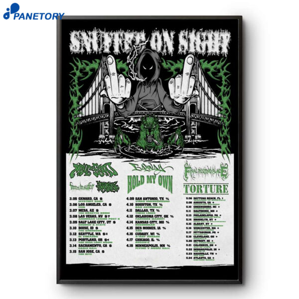 SNUFFED ON SIGHT Spring Tour 2026 Poster