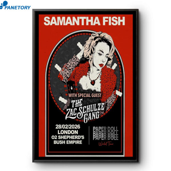 Samantha Fish Paper Doll World Tour London Feb 28 2026 Poster