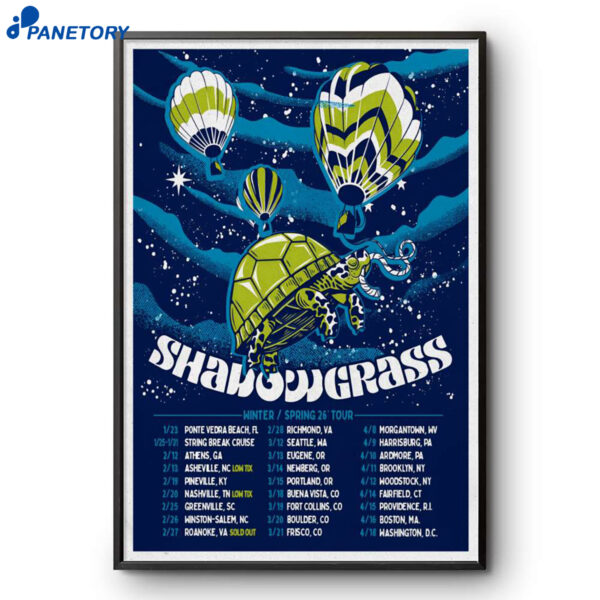 Shadowgrass Winter Spring Tour 2026 Poster