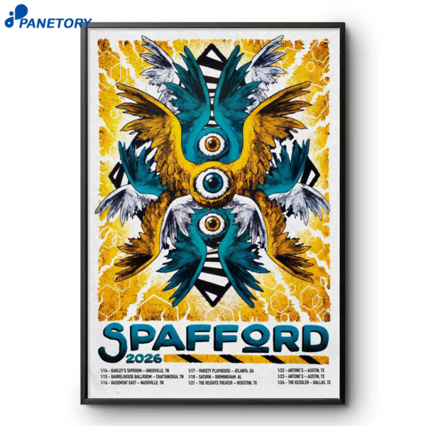 Spafford Winter Tour Jan 2026 Poster